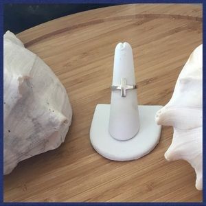 Vintage Sterling Silver Cross Ring Size 7 FINAL